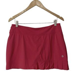 Uja Womens Size Medium Athletic Golf Tennis Pleated Mini Skort Pink